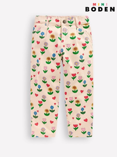 Boden Cream Sunflower Pleat Trouser (H06031) | ¥ 6,500 - ¥ 7,520