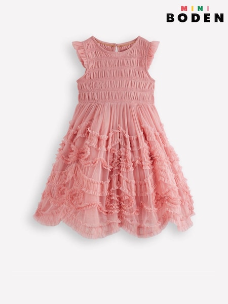 Boden Pink Tulle Bow Occasion Dress (H06037) | AED379 - AED402