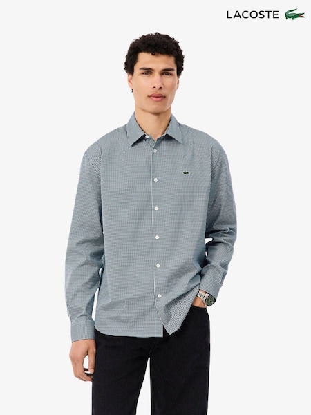 Verde de pădure - Regular Lacoste Regular Fit Checked Shirt