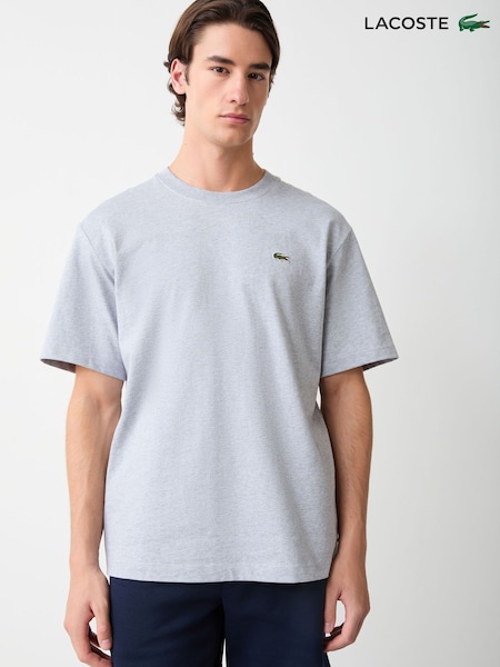 Grey - Regular Lacoste Heavyweight Relaxed Fit Jersey T-shirt