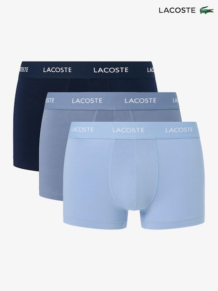Albastru - Regular Lacoste Tonal Stretch Cotton Boxers 3 Pack