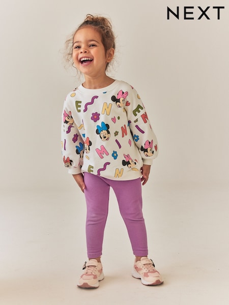 Minnie Mouse Purple - Sweatshirt And Leggings Set (6mths-7yrs)