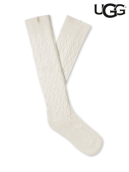 Cream - Ugg Rensa Cable Knit Knee High Socks