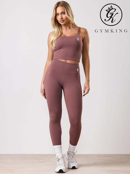 Gym King Brown Long Line Tank (H06213) | $62