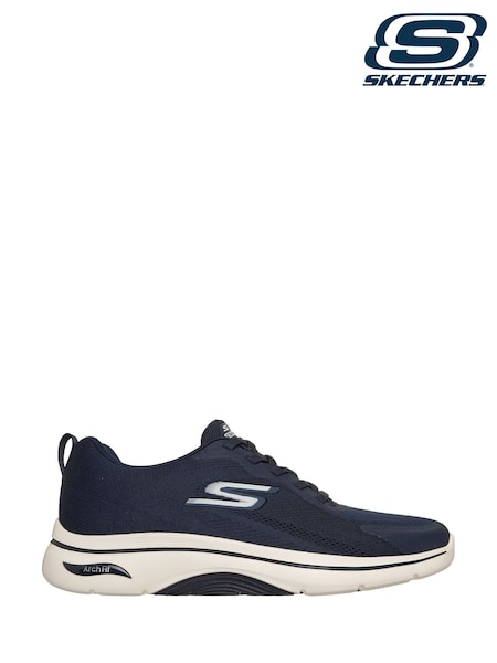Blau - Regular Skechers Go Walk Arch Fit 2.0 Levy Trainers