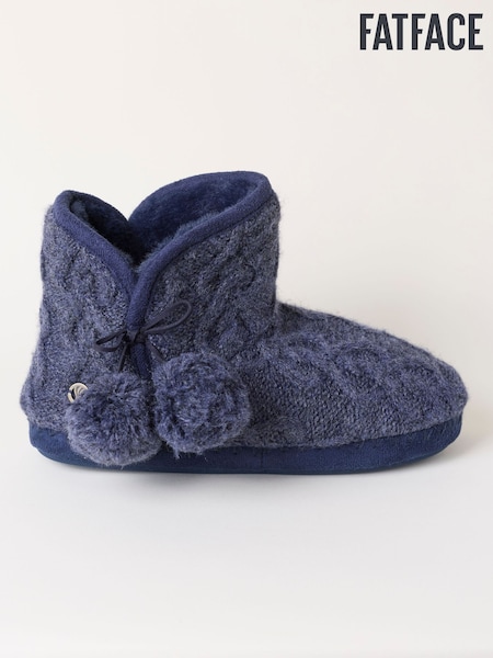 Mornarica - Fatface Knit Slipper Boots