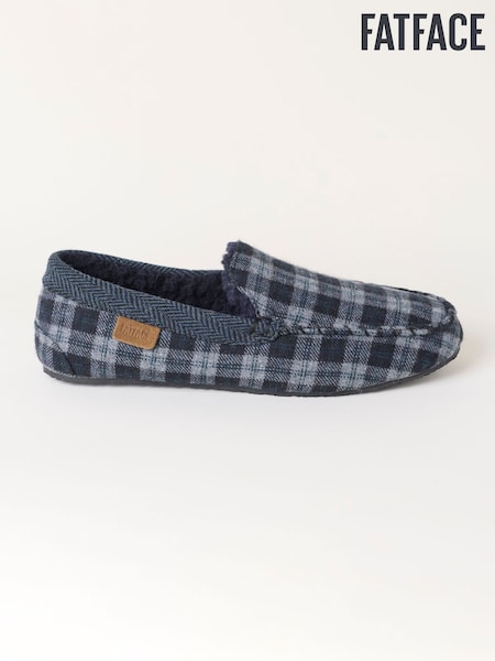 Gris - Regular Fatface Moccasin Slipper