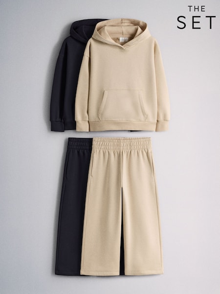 Cream/Marineblau - The Set 2 Pack Hoodie And Joggers Set