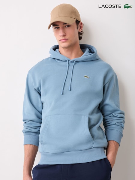 Blue - Regular Lacoste Classic Fit Fleece Hoodie