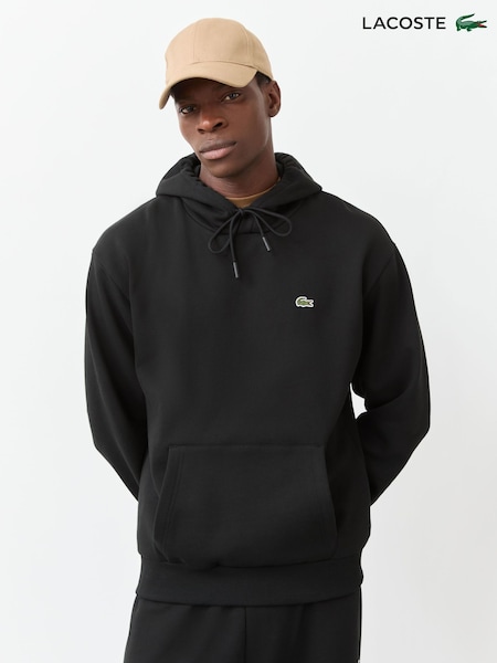 Black - Regular Lacoste Classic Fit Fleece Hoodie