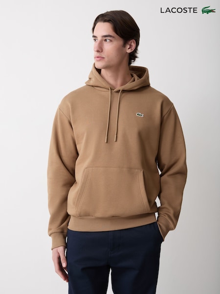 Gaišbrūns - Regular Lacoste Classic Fit Fleece Hoodie
