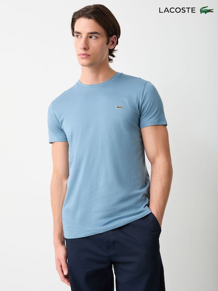 Hellblau - Regular Lacoste Cotton Crew Neck Short Sleeve T-shirt