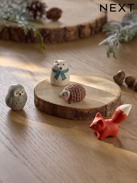Set Of 4 Mini Animal Ornaments