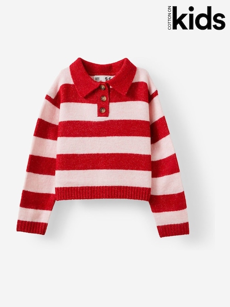 Cotton On White Knitted Polo Pullover (H08333) | $69