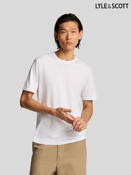 Lyle & Scott White Superfine T-Shirt (H08686) | 234 SAR
