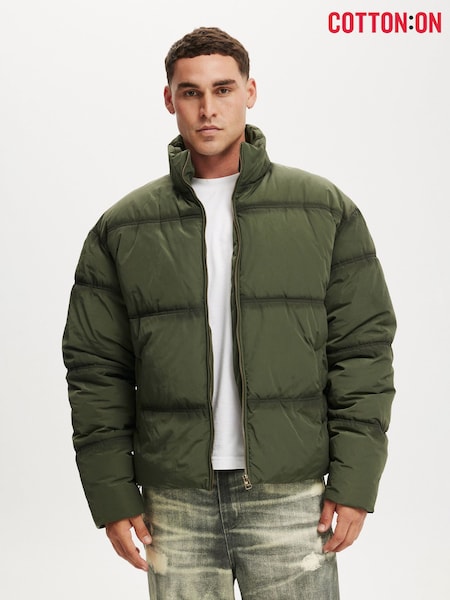 Cotton On Green Puffer Jacket (H08731) | €131