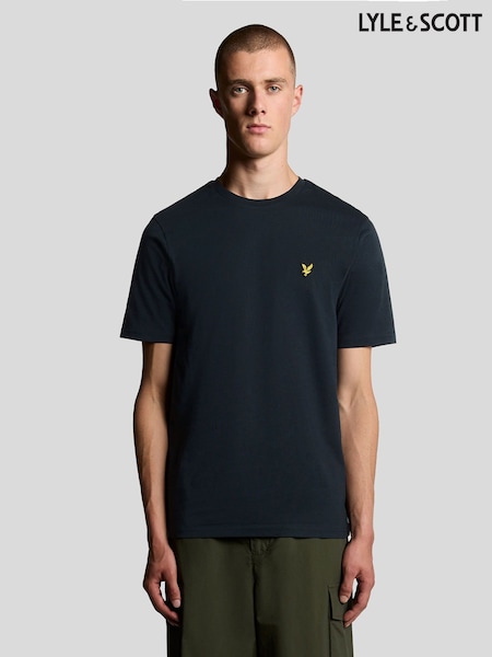 Lyle & Scott Blue Plain T-Shirt (H08834) | OMR19