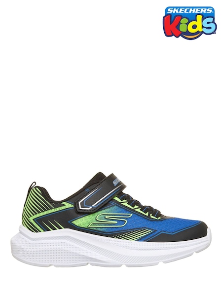 Melns/tumši zils - Skechers Microspec Velocity Gore And Strap Trainers