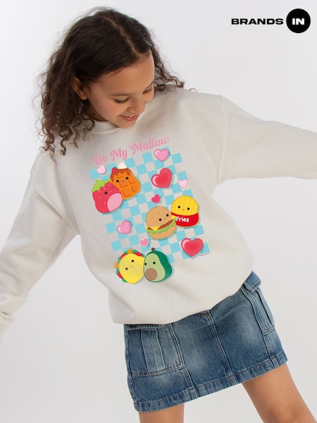 Brands In White Squishmallows Be My Mallow Sweat Top (H08939) | €33