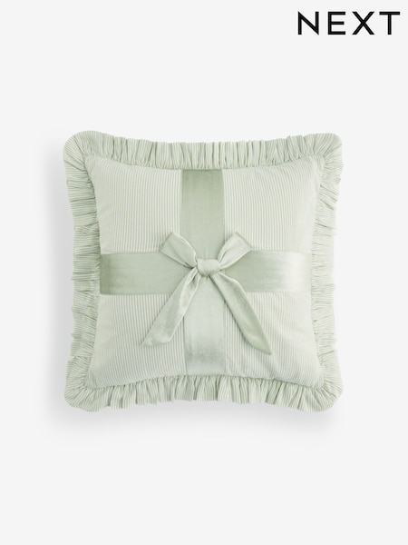 50 X 50cm Christmas Bow Striped Cushion