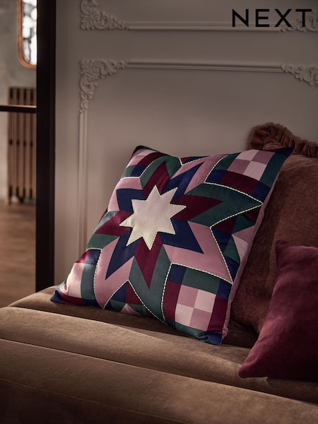 Velvet Patchwork Star Cushion