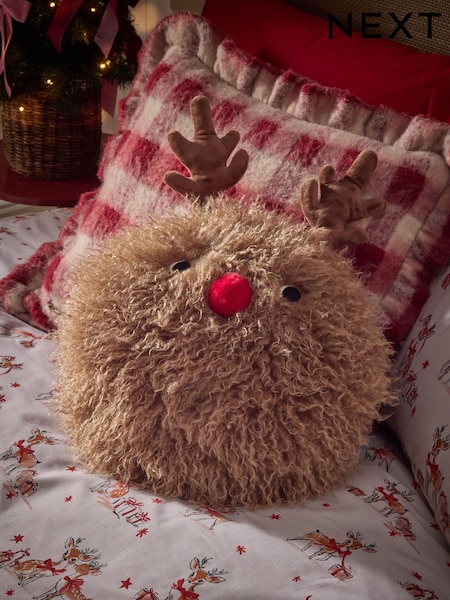 Håndvarmer til jul med rensdyr i imiteret pels