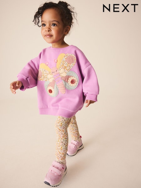 Purple Butterfly - Sweatshirt And Leggings Set (3mths-7yrs)