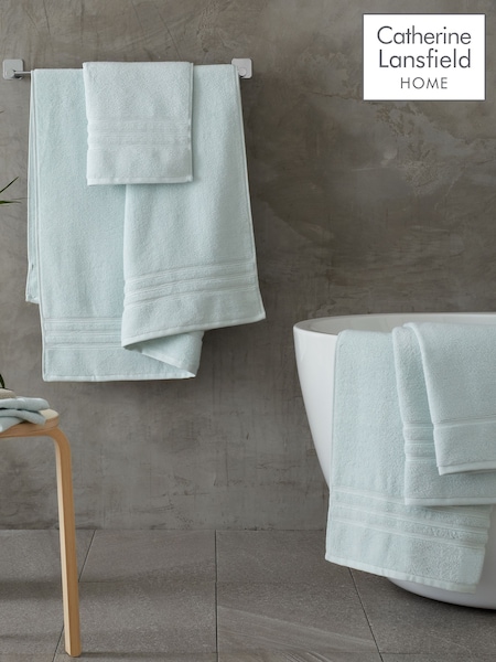 Catherine Lansfield Set of 2 Duck Egg 100% Cotton Bath Sheet Towels (H09337) | SGD 54