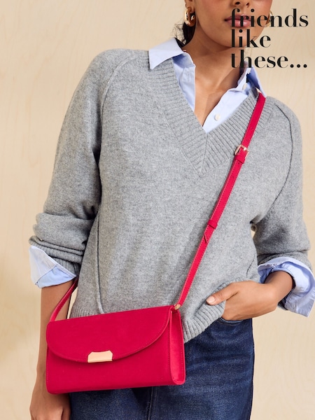 Red - Friends Like These Structured Multi-way Cross-body Bag