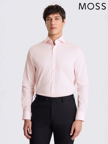 MOSS Pink Tailored Fit Stretch Shirt (H09444) | €54