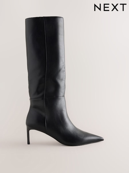Crno - Forever Comfort® Pointed Knee High Boots