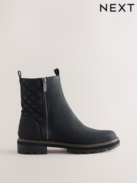Black - Forever Comfort® Black Casual Zip Chelsea Boots