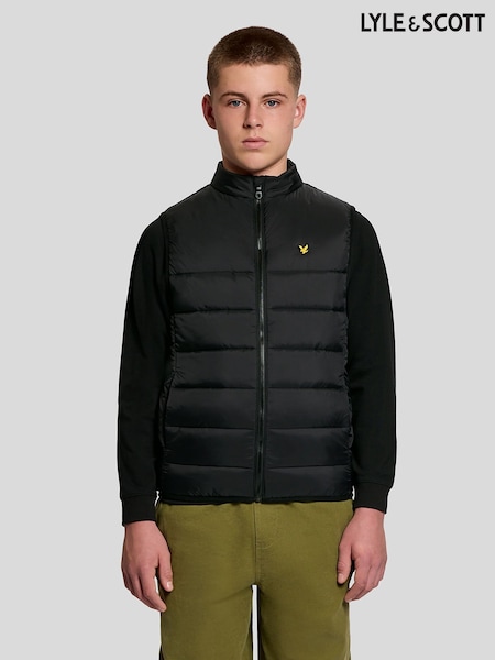 Lyle & Scott Black Sports Gilet (H09502) | ₪302