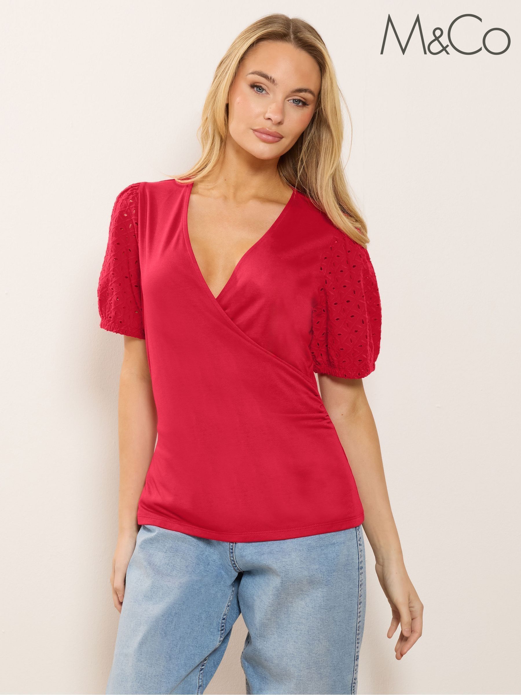 Women's Blouses Wrap Cotton Tops | Next Oman