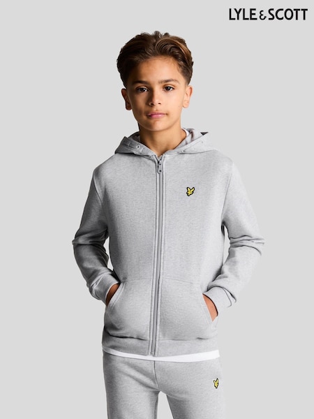 Lyle & Scott Grey Zip Through Hoodie (H09991) | AED349 - AED379