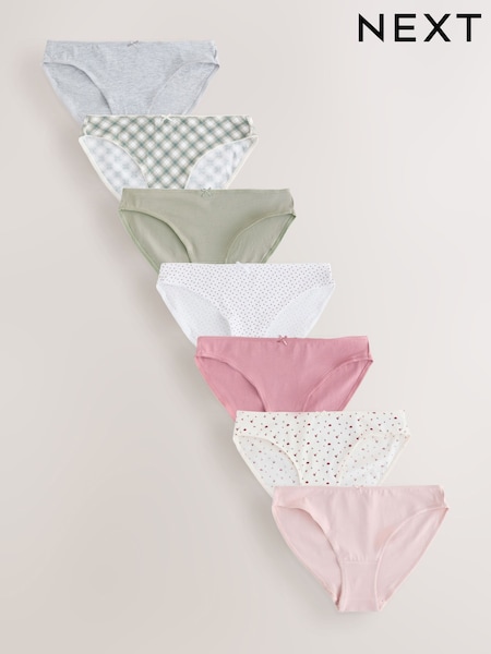 Spot & Check - Full Brief Cotton Rich Knickers 7 Pack