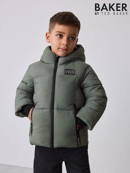 Green - Baker By Ted Baker Shower Resistant Padded Coat