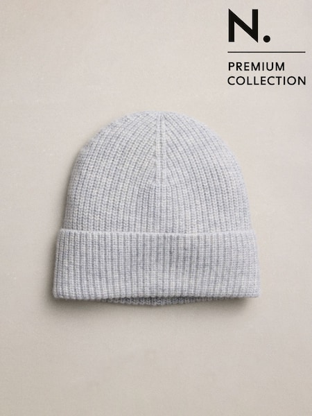 Grey - N.premium Cashmere Beanie Hat