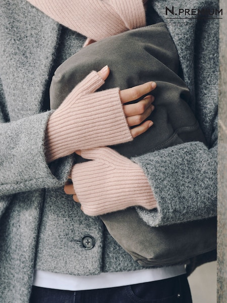 ורוד - N. Premium Cashmere Blend Handwarmer Gloves
