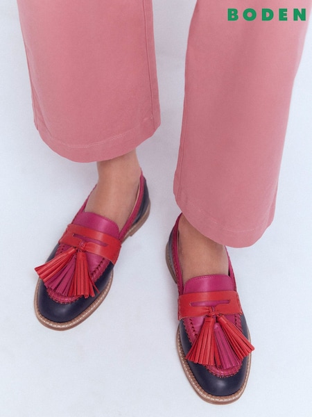 Boden Pink Nya Penny Loafers (H10301) | 863 SAR
