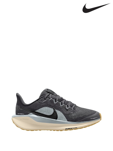 Nike Grey Ash and Platinum Youth Air Zoom Pegasus 41 Running Trainers (H10920) | €99
