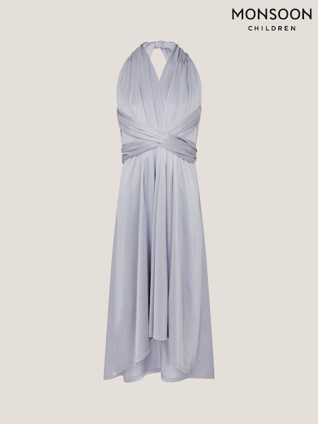 Monsoon Blue Tia Twist Prom Dress (H10963) | €82 - €89