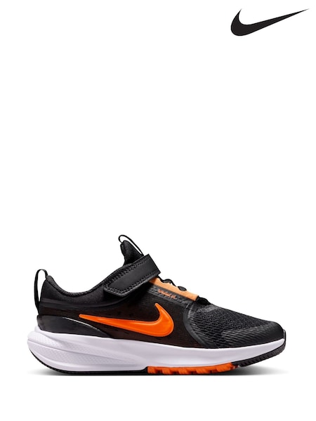 Nike Black Orange Junior Star Runner 5 Trainers (H10964) | €46