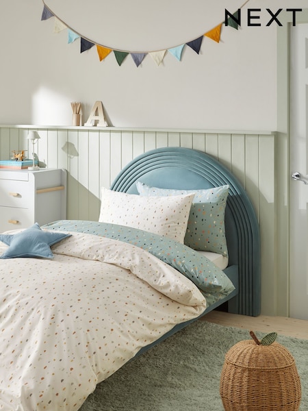 2 Pack Teal Blue Terrazzo Duvet Cover and Pillowcases Set (H10996) | €35 - €53