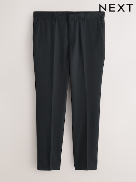 Black Tailored Fit Tape Detail Textured Tuxedo Trousers (H11026) | €36