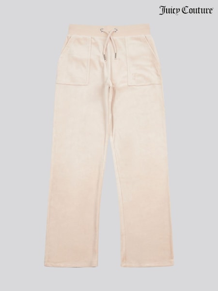 Juicy Couture Cream chrome Tonal Wide Leg Trousers (H11055) | €89