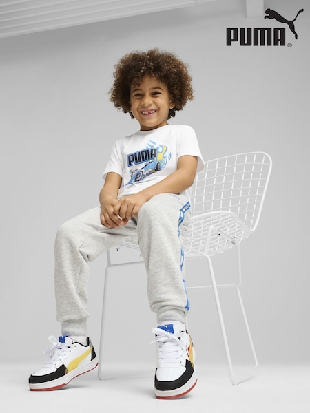 Puma Grey Kids Boys X Hot Wheels Sweat Joggers (H11195) | ₪176
