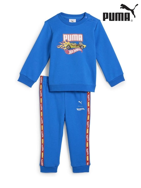 Puma Blue Baby Boys X Hot Wheels Minicats Crew Set (H11200) | €46