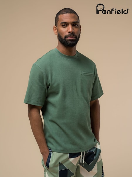 Penfield Mens Pocket Double Rib Crew 100% Cotton T-Shirt (H11206) | €63