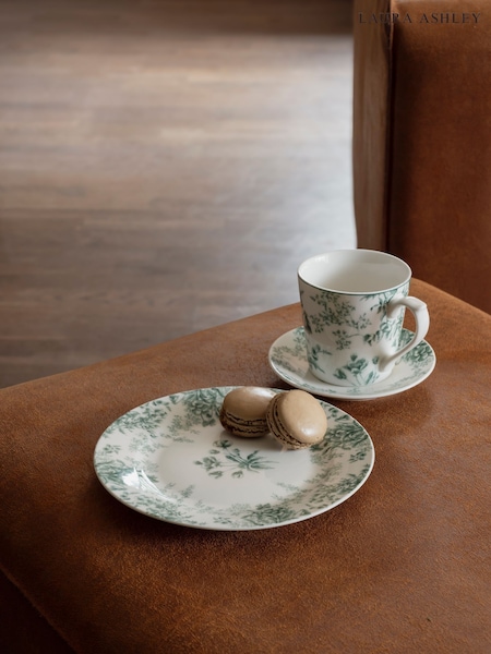 Laura Ashley Set of 4 Teal Green Thurston Bloom Small Mugs (H11219) | €54